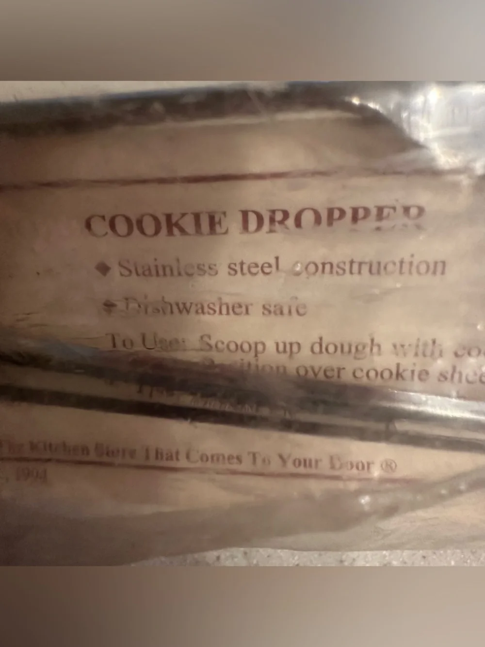 Pampered Chef Cookie dropper stainless steel NEW retired vintage